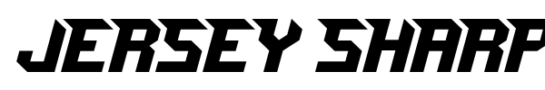 Jersey Sharp font preview